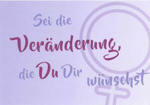 Kopf Int. Frauentag Vorderseite Postkarte 2024