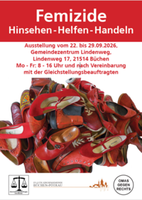 FEMIZIDE - Hinsehen. Helfen. Handeln. Plakat